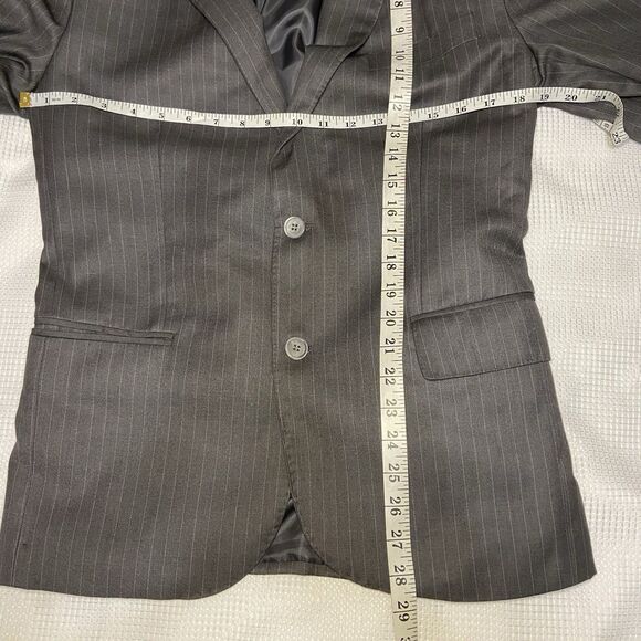 Men's Macway’s Executive Chest 38,Charcoal Gray Pinstripe Pure Wool Pant Suit - Picture 13 of 16